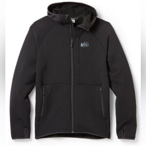 REI Men's Hyperaxis 2.0 Fleece Hooded Polartec Jacket Black, Size L
